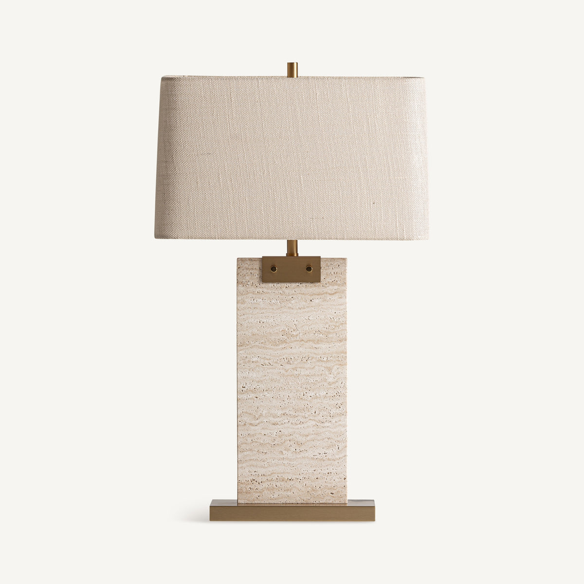 Lámpara de sobremesa de travertino Albanchez beige
