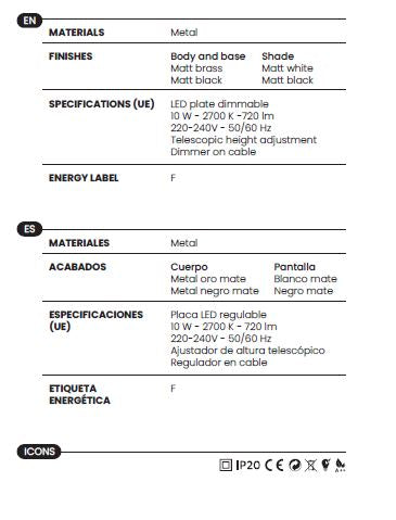 Lámpara de Suelo Oket - P1317