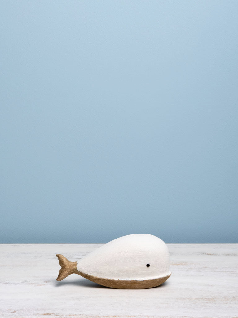 Ballena Blanca de Madera Pequeña