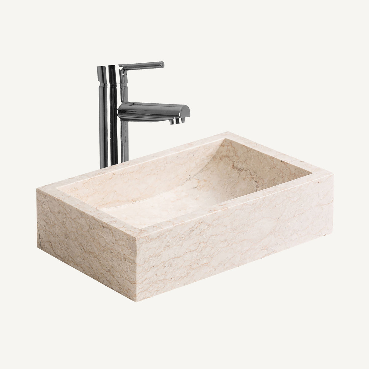 Lavabo de piedra Nautilo marfil