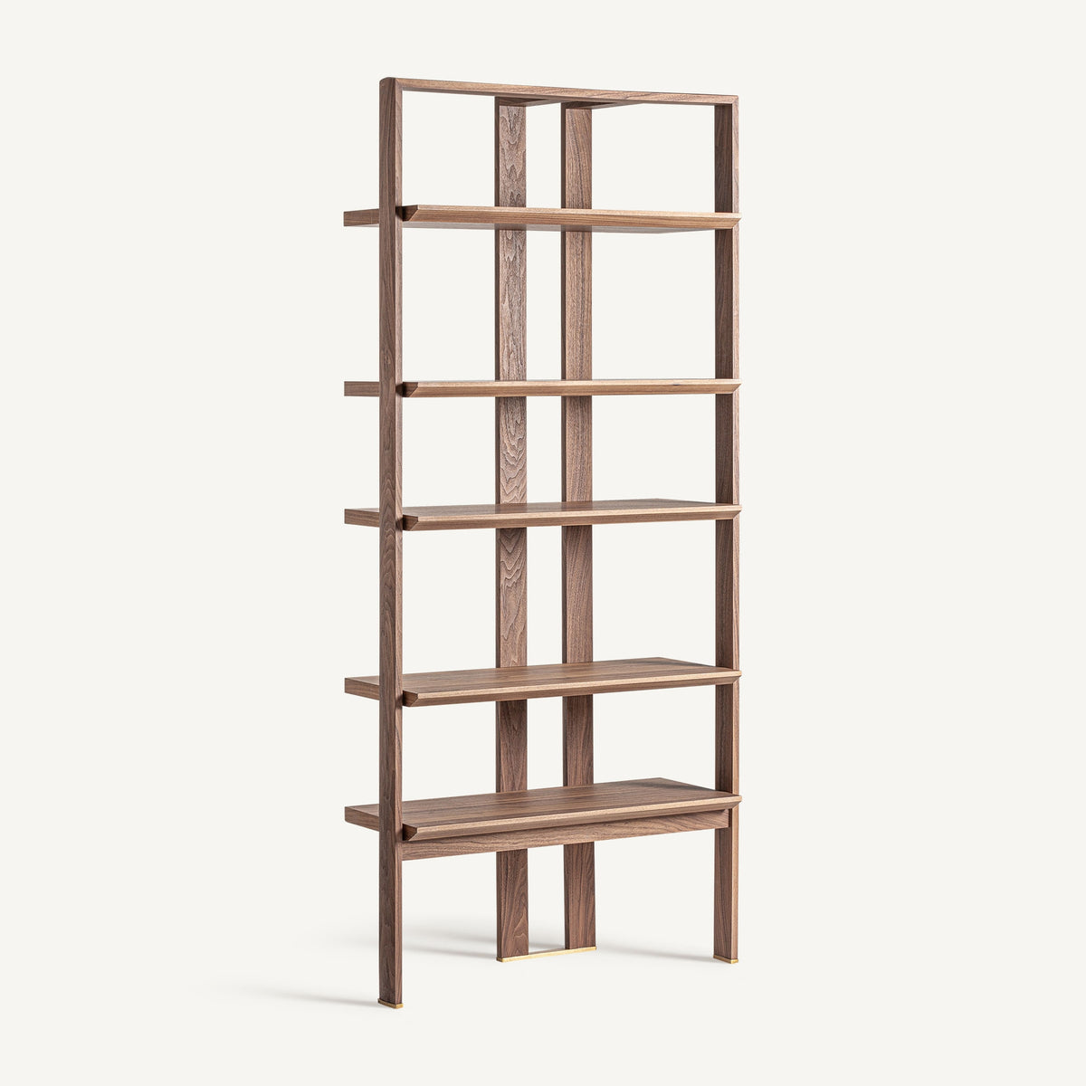Librería de madera de olmo y nogal Gaviota