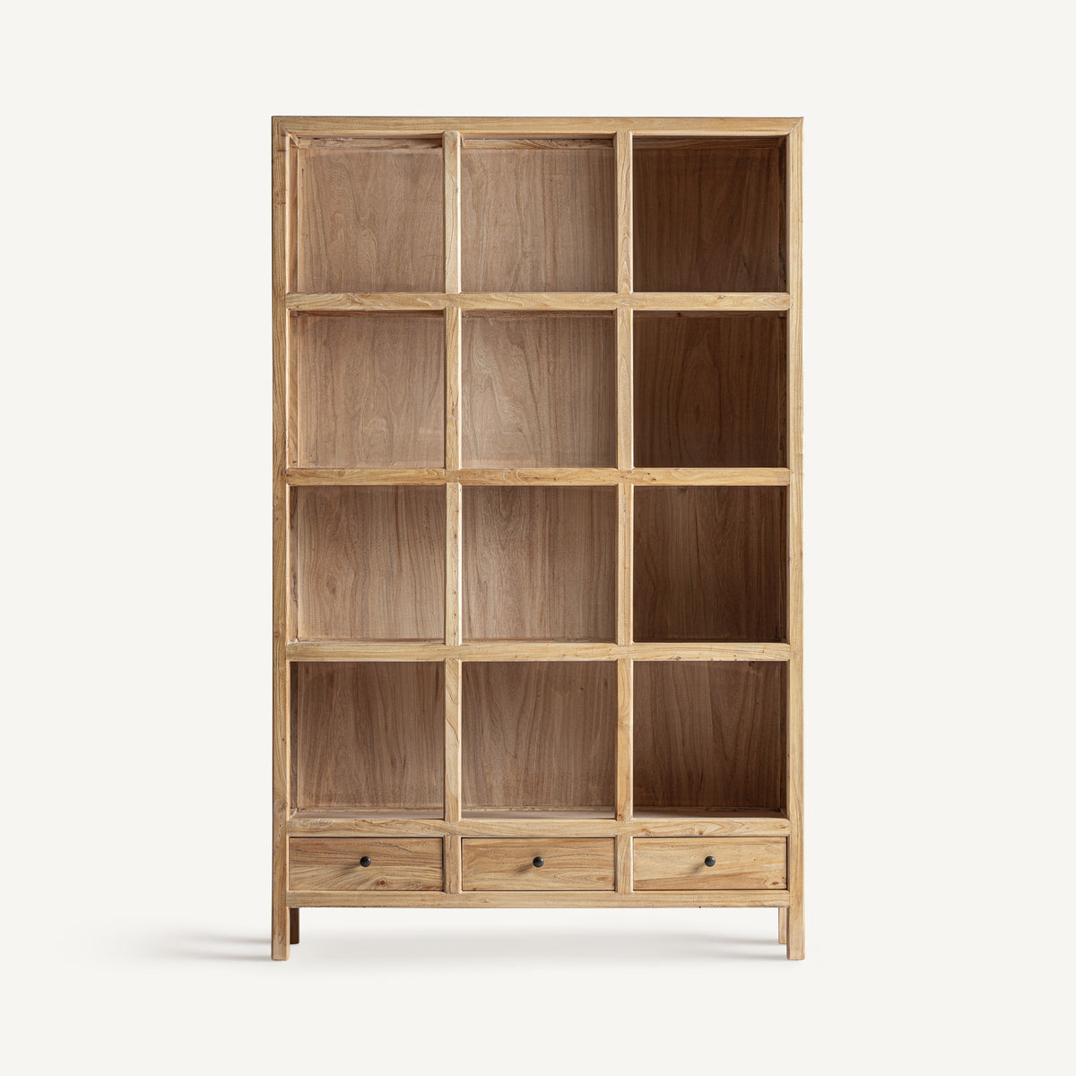 Librería modular de olmo reciclado Duna