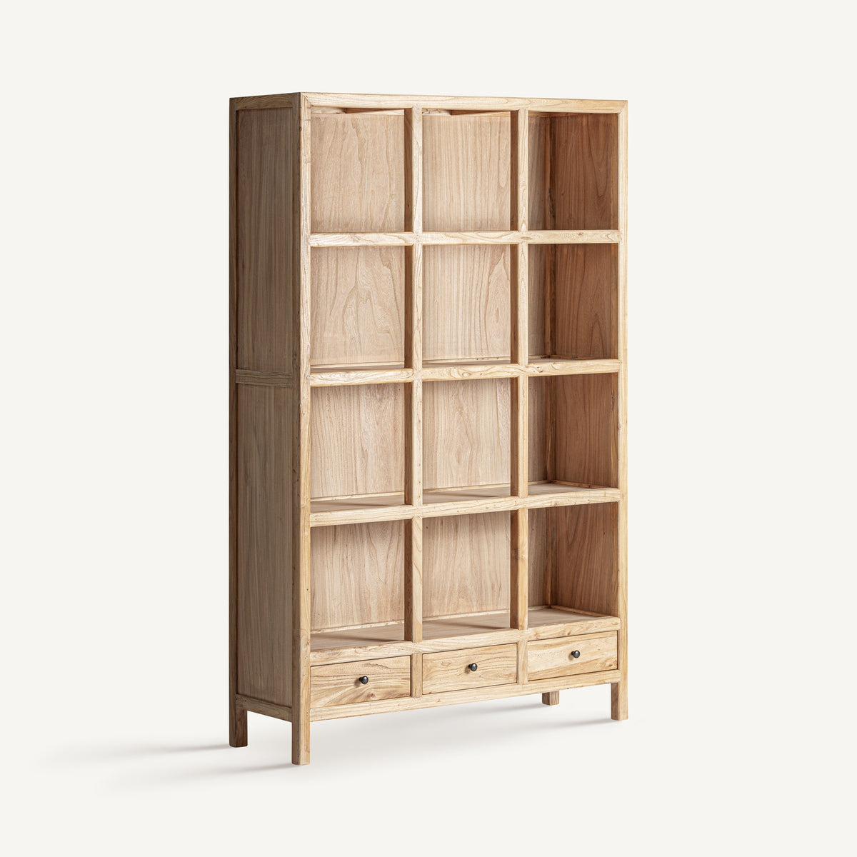 Librería modular de olmo reciclado Duna