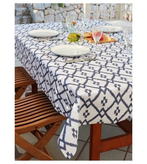 Mantel Antimanchas de Resina Llengua Azul Oscuro - #pino_y_jacaranda#