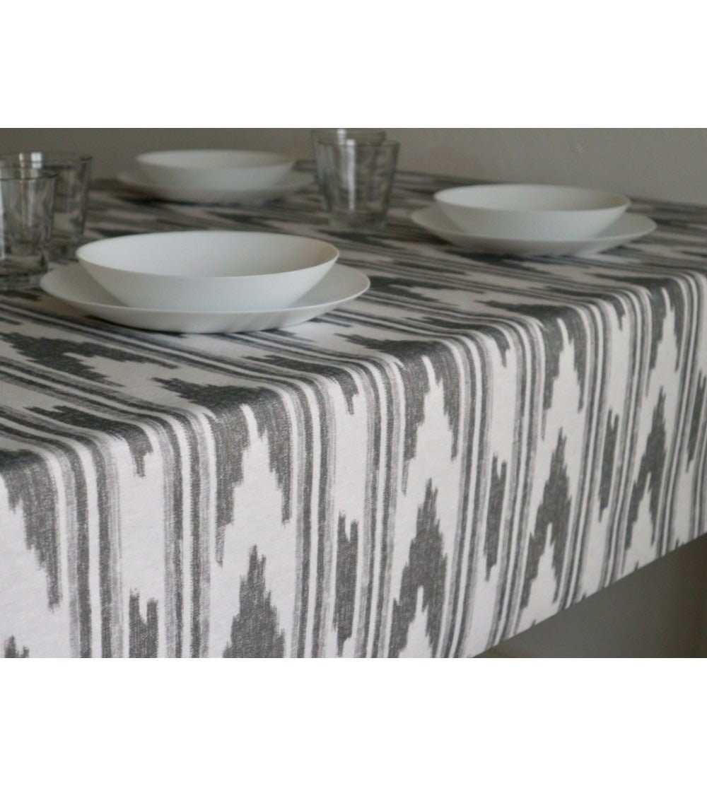 Mantel Antimanchas de Resina Llengua Gris - #pino_y_jacaranda#