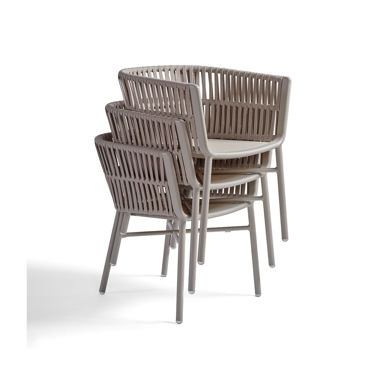 Sillón de comedor de exterior de aluminio y cuerda Santillana