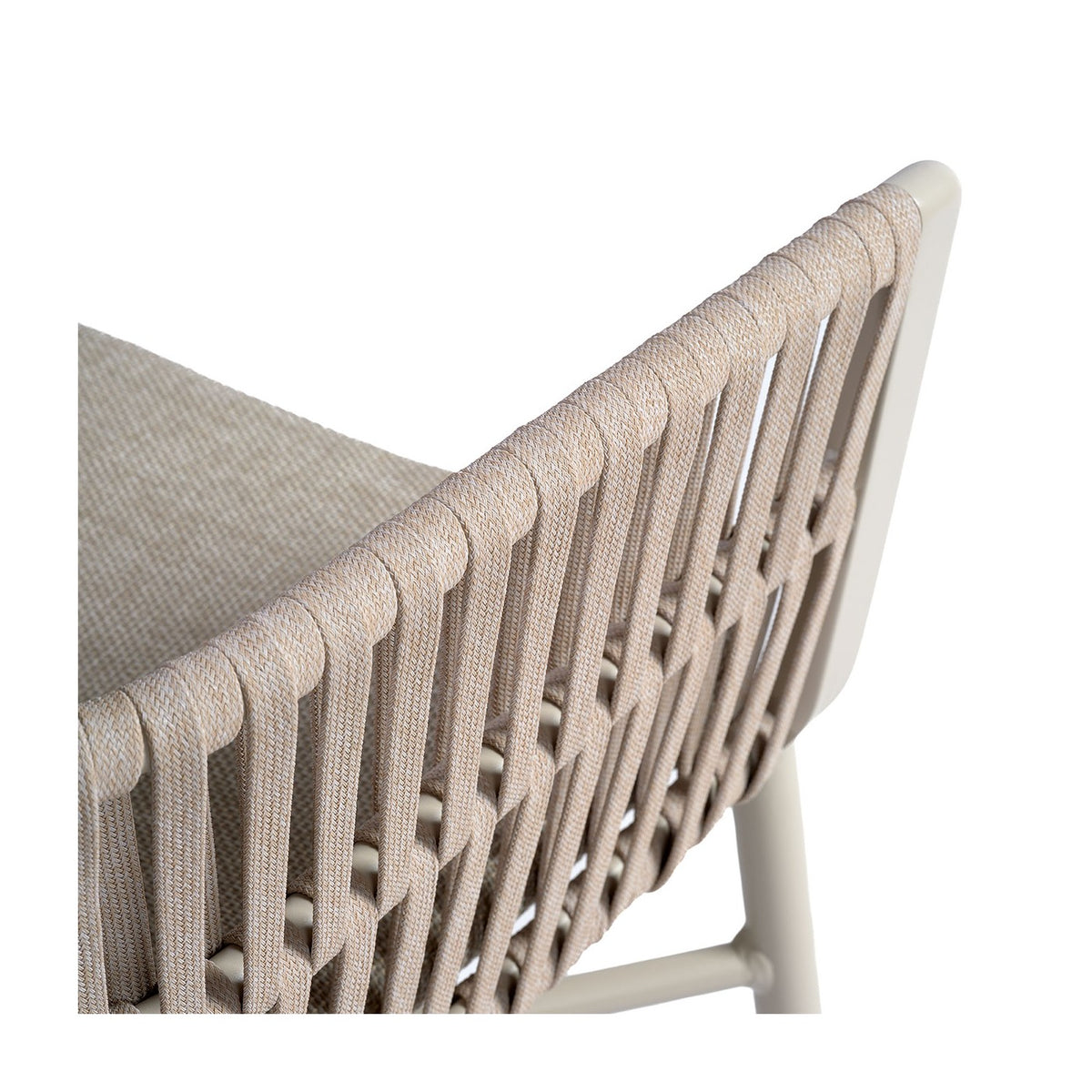 Sillón de comedor de exterior de aluminio y cuerda Santillana