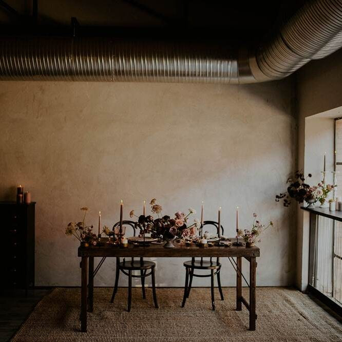 Mesa alta plegable de madera envejecida Alfredo