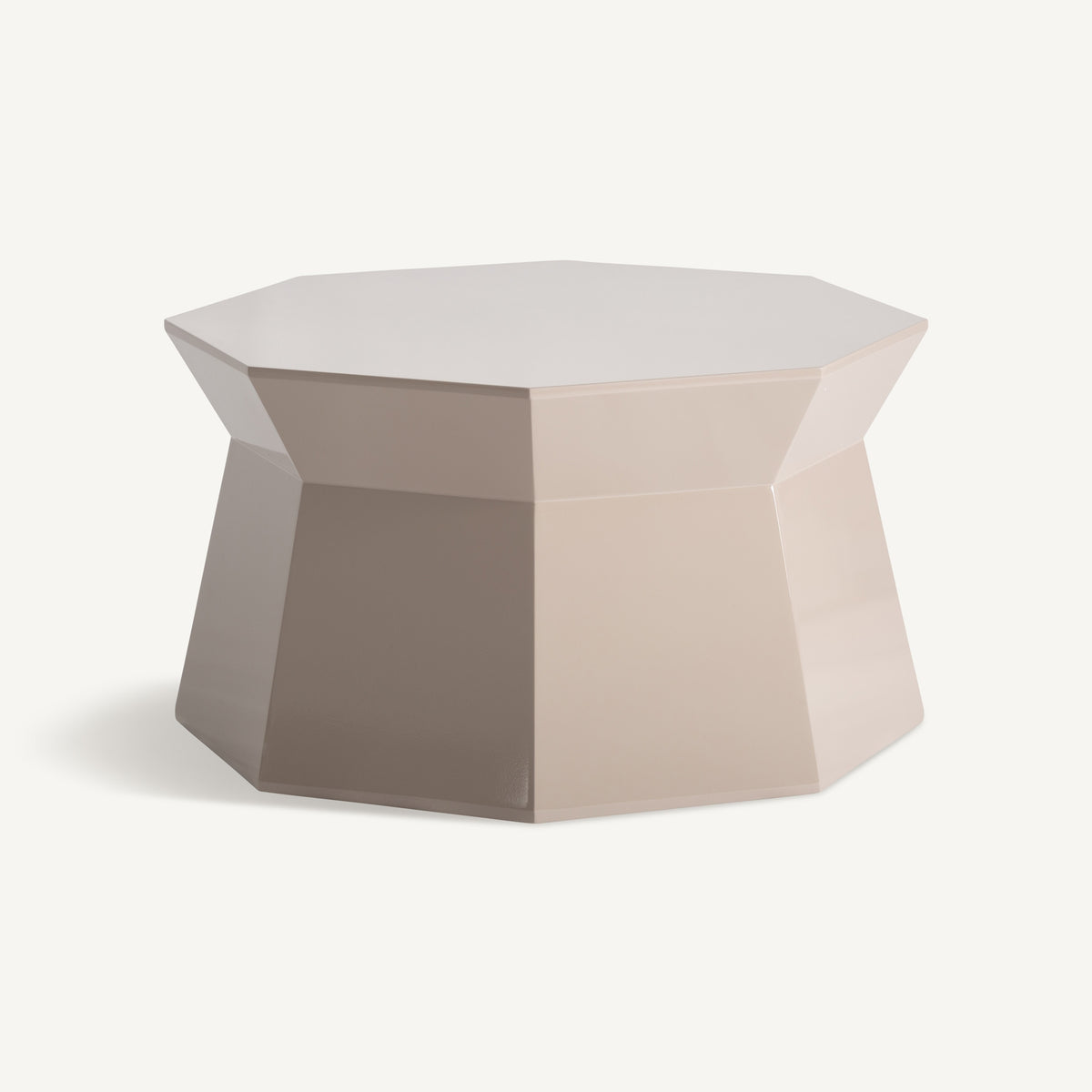 Mesa auxiliar baja de madera DM crema Azucena