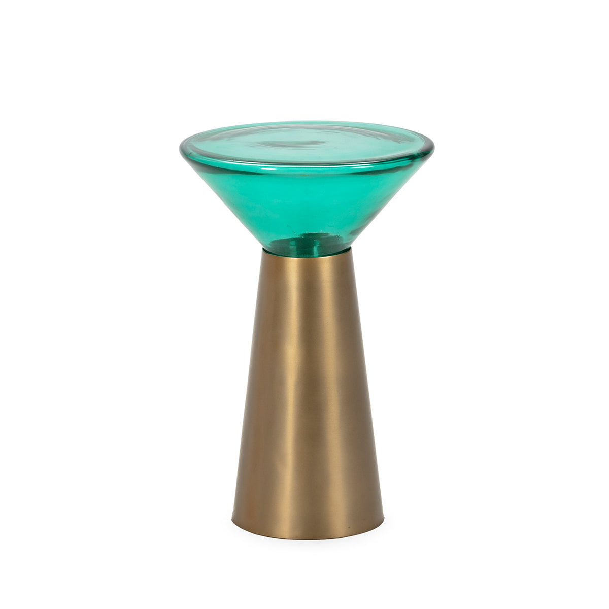 Mesa auxiliar de cristal y metal Javea