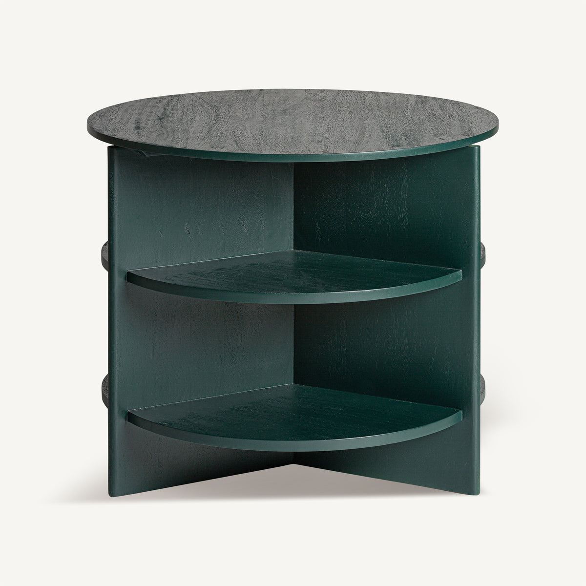 Mesa auxiliar de madera de mango verde Carrasca