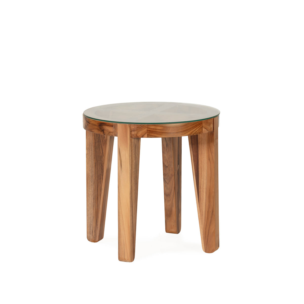 Mesa auxiliar de madera de teca Adelfas