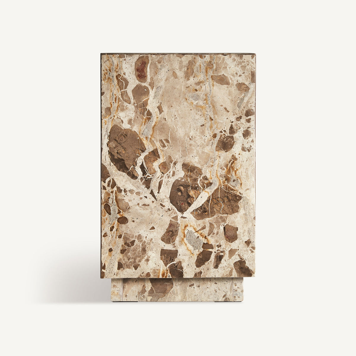 Mesa auxiliar de mármol beige Salvia baja