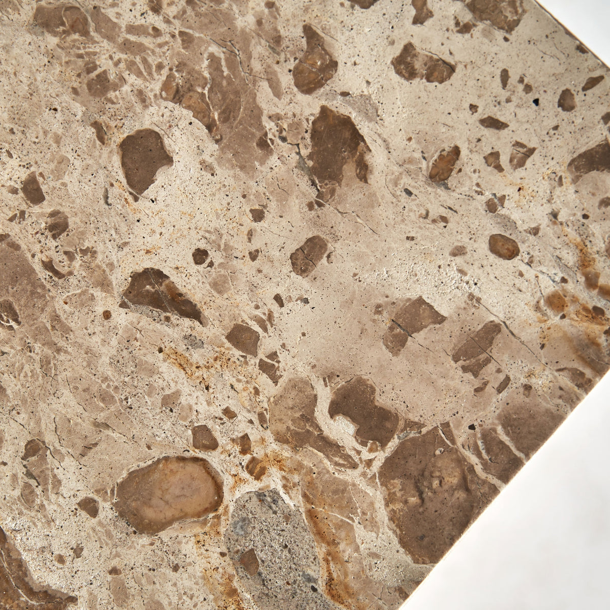Mesa auxiliar de mármol beige Salvia baja