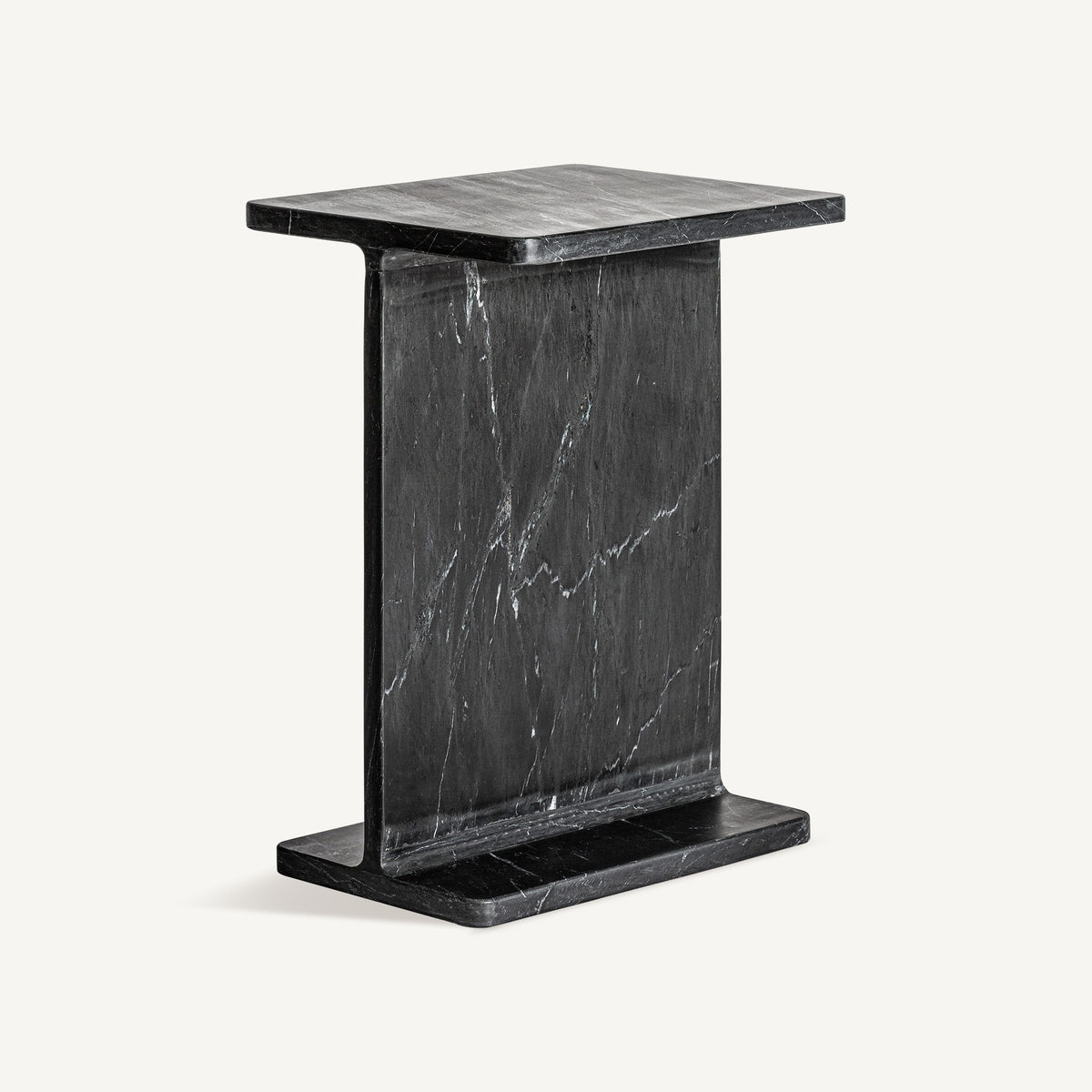 Mesa auxiliar de mármol negro Narciso pequeña
