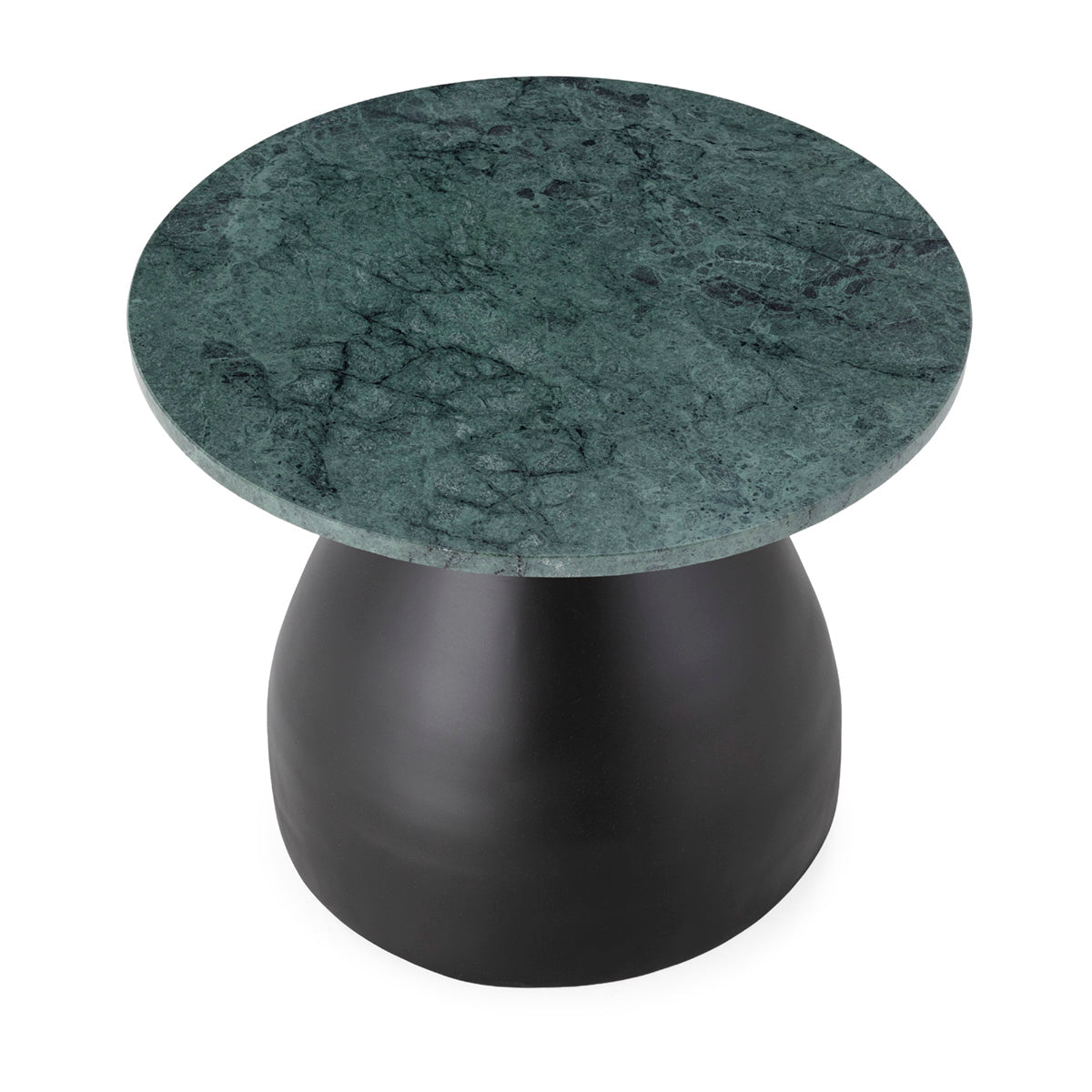 Mesa auxiliar de mármol y metal Bermeo