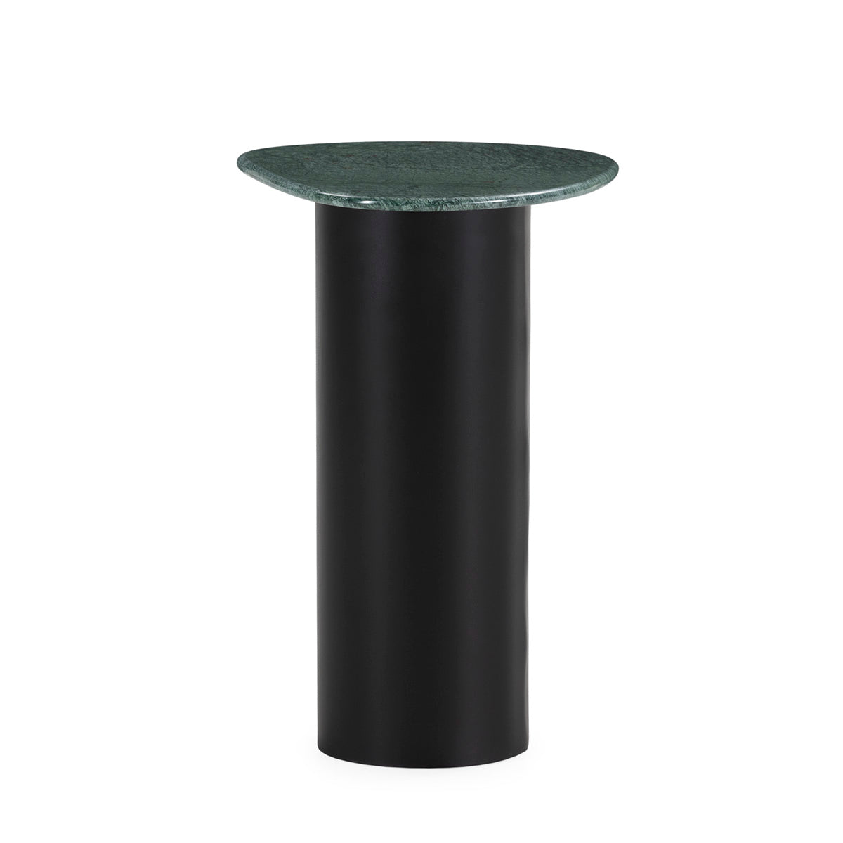 Mesa auxiliar de metal y mármol Tàrrega