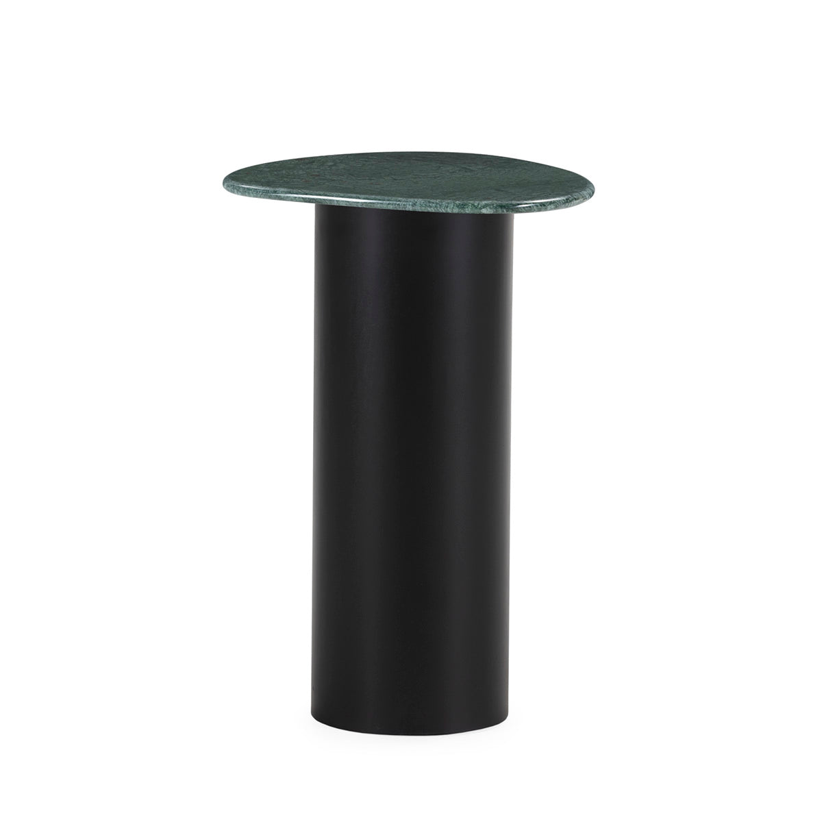Mesa auxiliar de metal y mármol Tàrrega