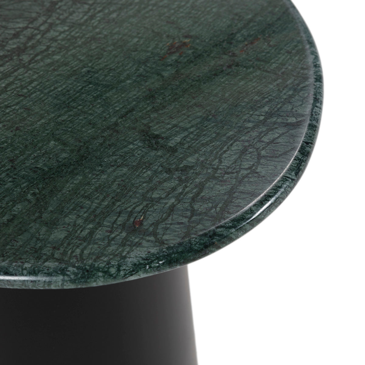 Mesa auxiliar de metal y mármol Tàrrega