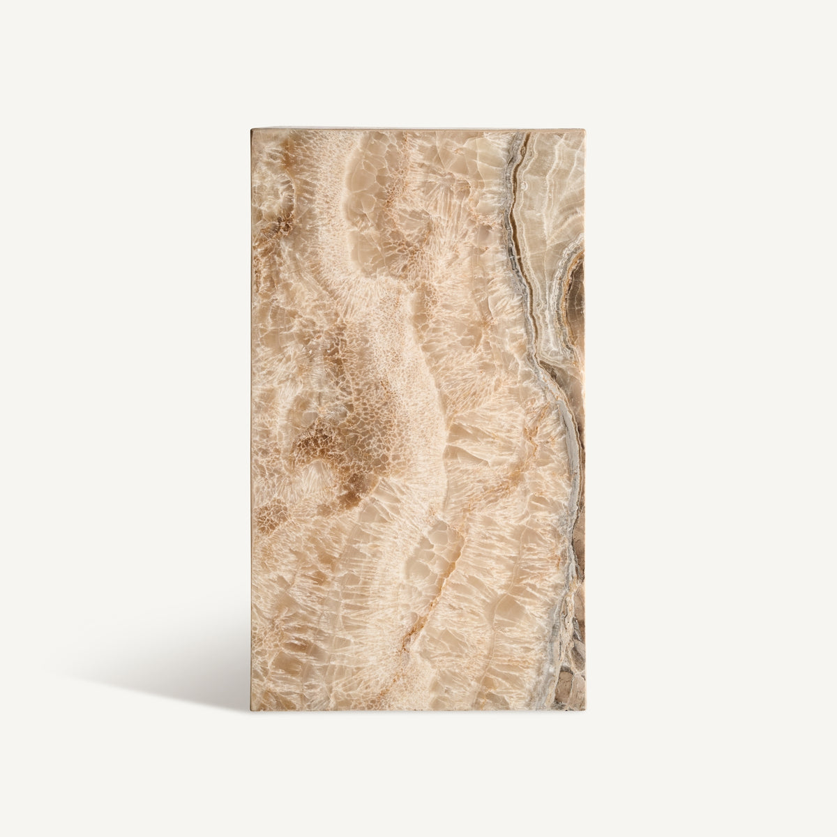 Mesa auxiliar de ónix beige Kelibia