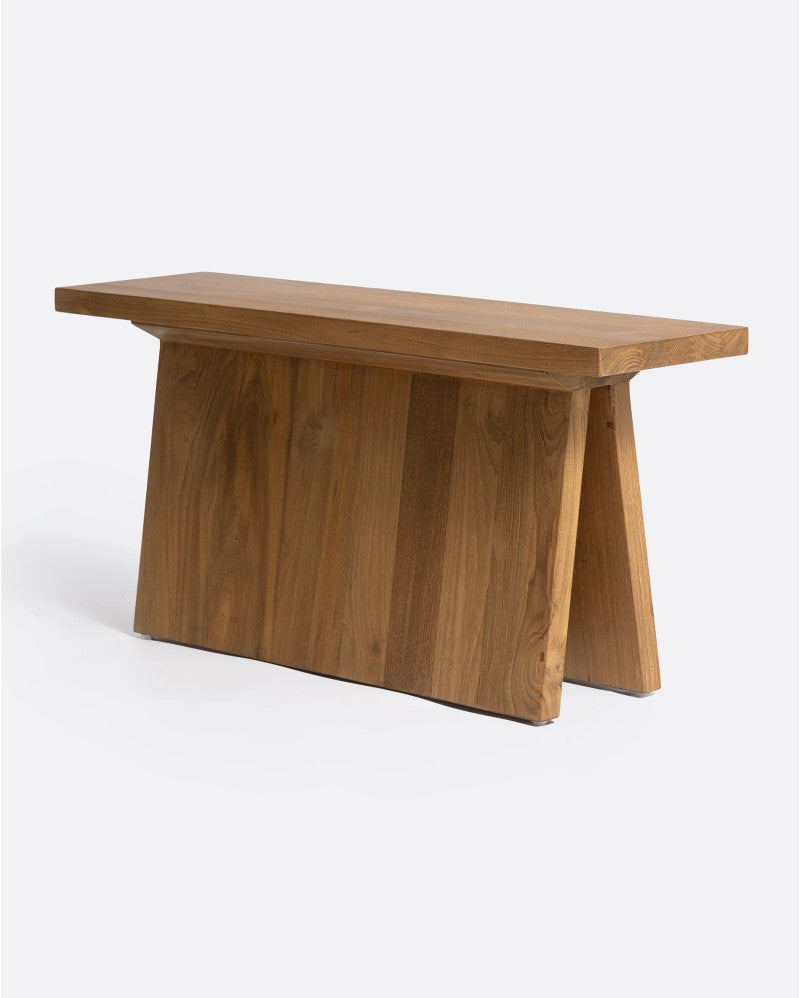 Mesa auxiliar de teca reciclada Batu
