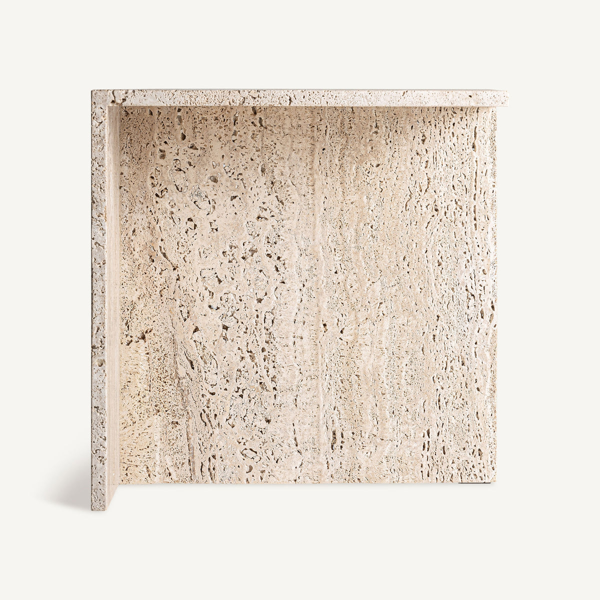 Mesa auxiliar de travertino Gamón 50 cm