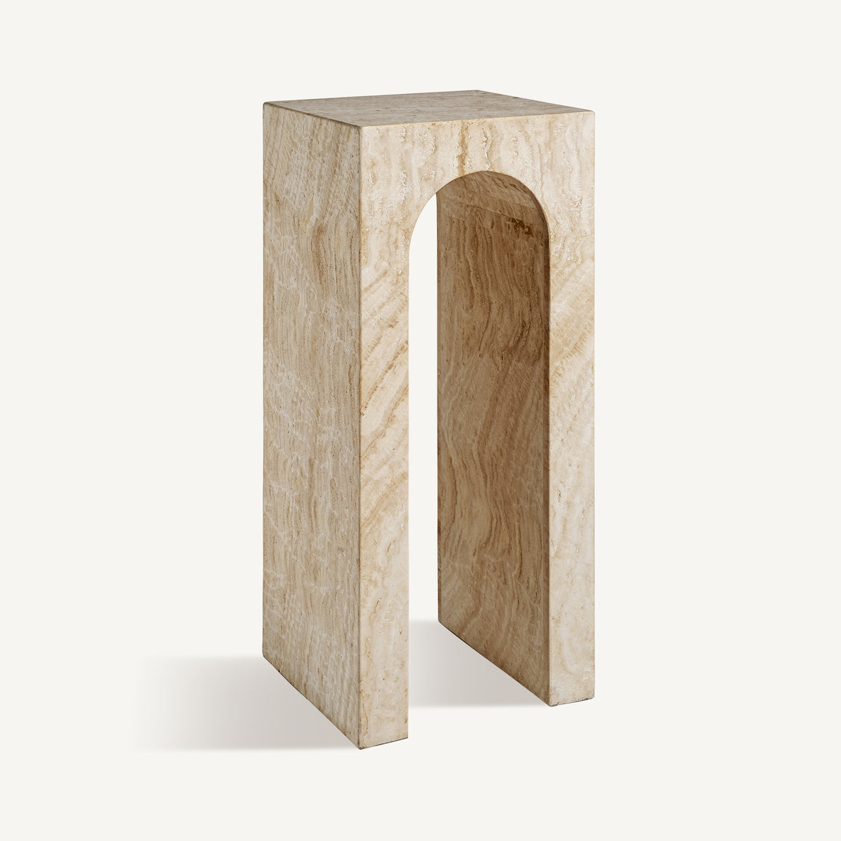 Mesa auxiliar de travertino Portocolom