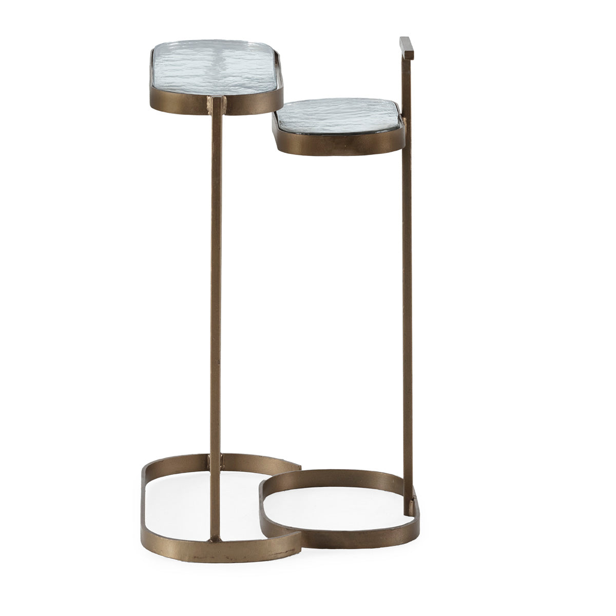 Mesa auxiliar de vidrio y metal Seregno