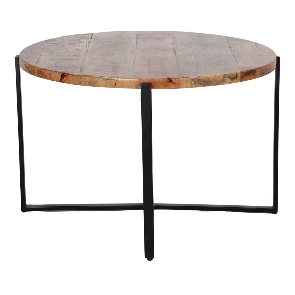Mesa auxiliar redonda de madera Marcela