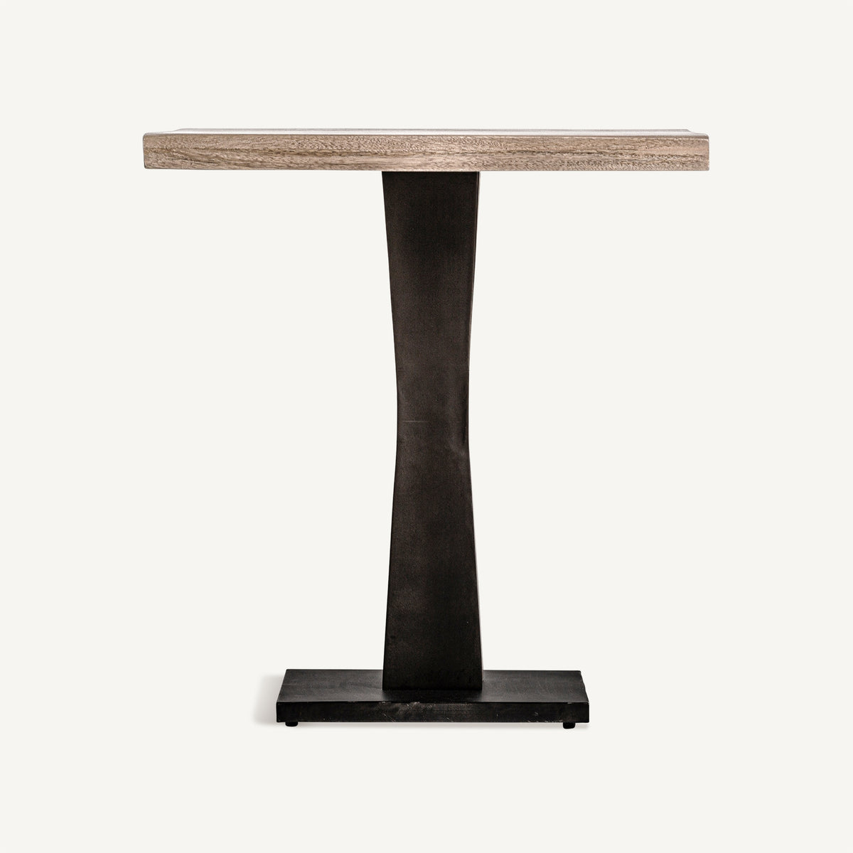 Mesa bistró de mango e hierro Pitres negra 70 x 70 cm