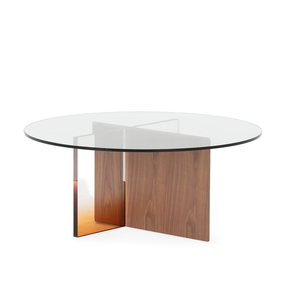Mesa de centro de chapa de nogal Aranjuez