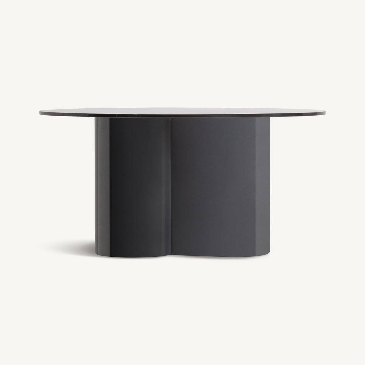 Mesa de centro de cristal y madera lacada Paxos 80 x 80 cm