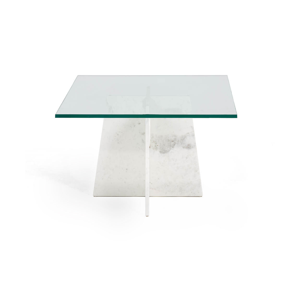 Mesa de centro de cristal y mármol Rota