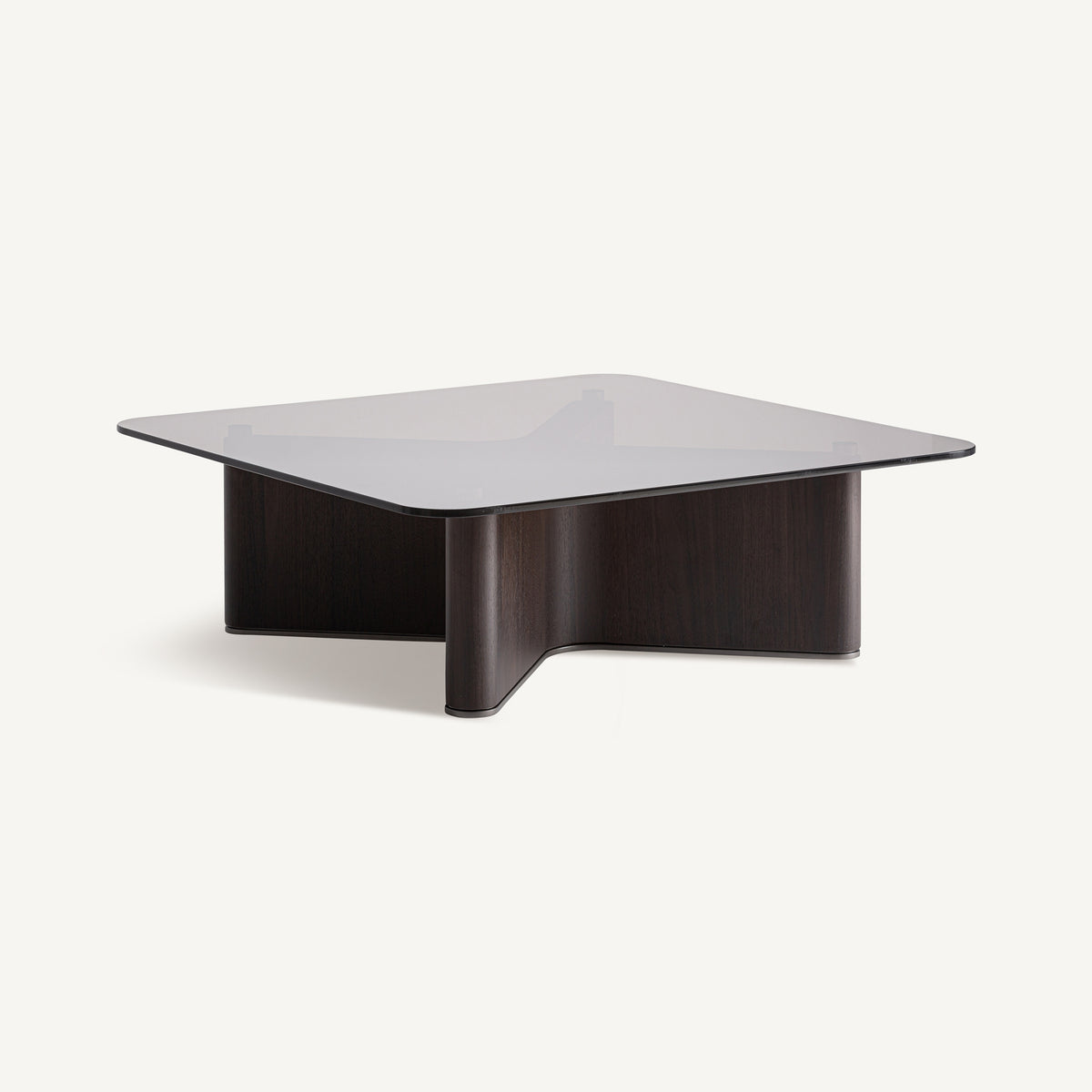 Mesa de centro de fresno y cristal Procida