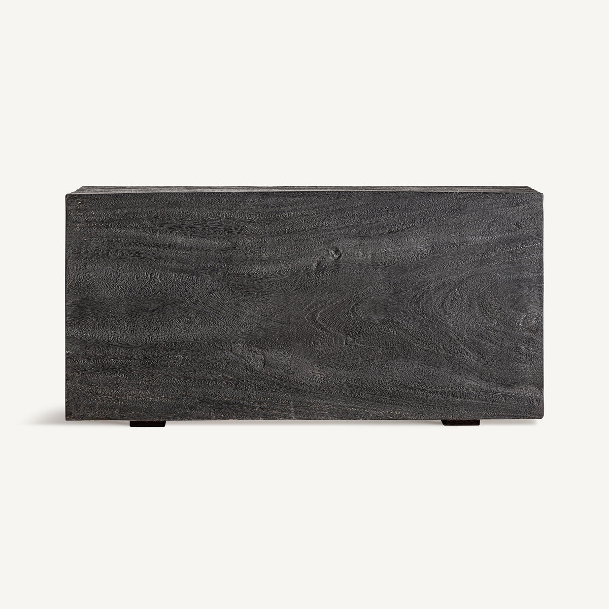 Mesa de centro de madera de suar negra Midoun 80 cm