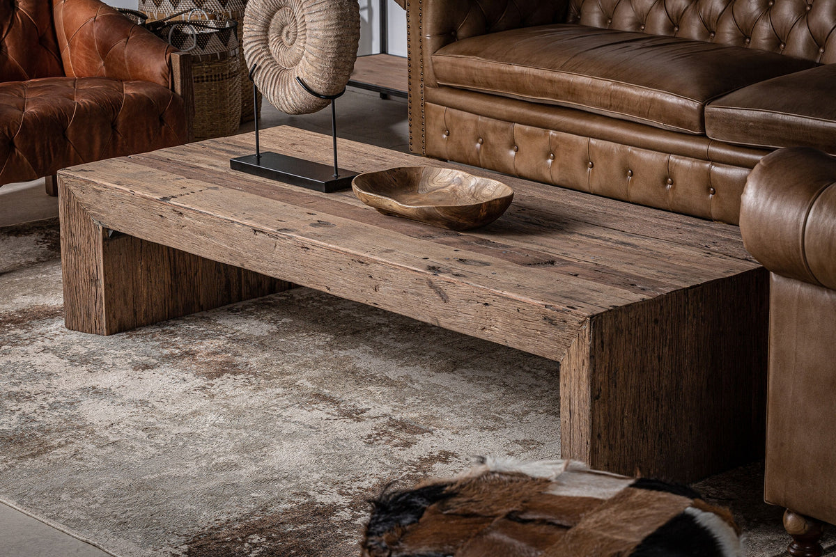 Mesa de centro de madera reciclada Levanzo 160 cm