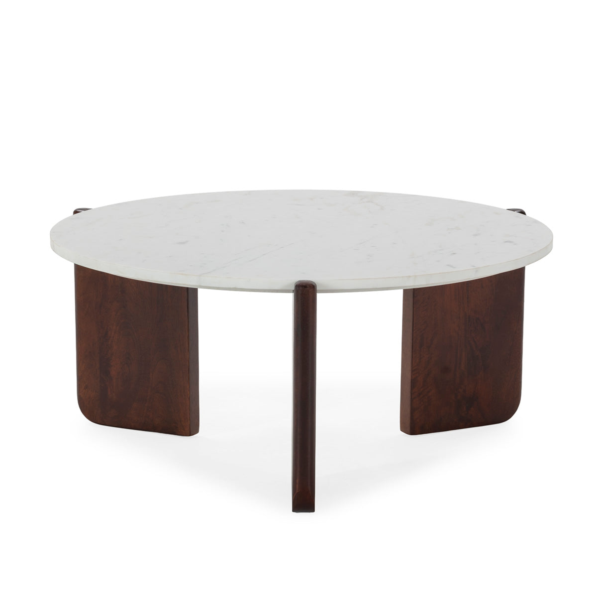 Mesa de centro de madera y mármol Torvaianica