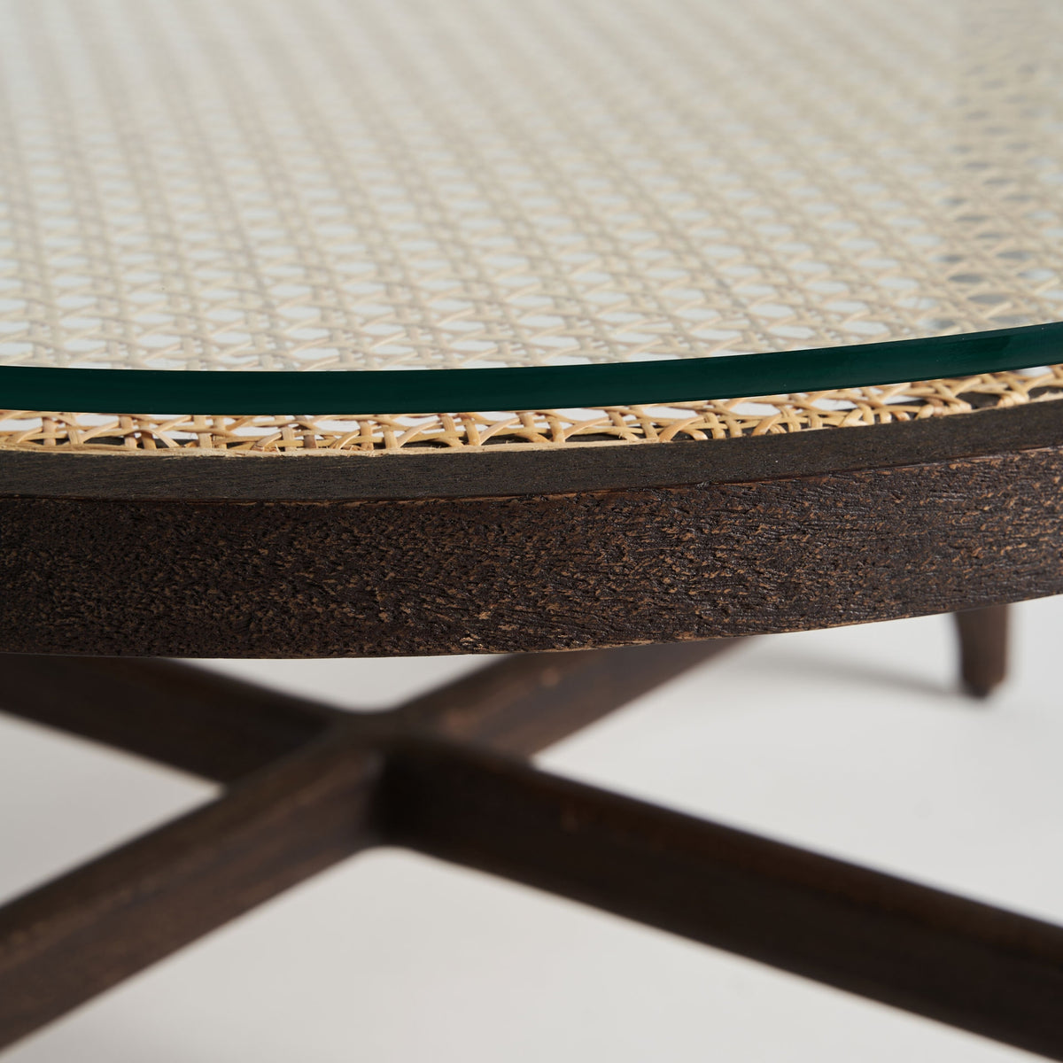 Mesa de centro de mango y ratán Lipari