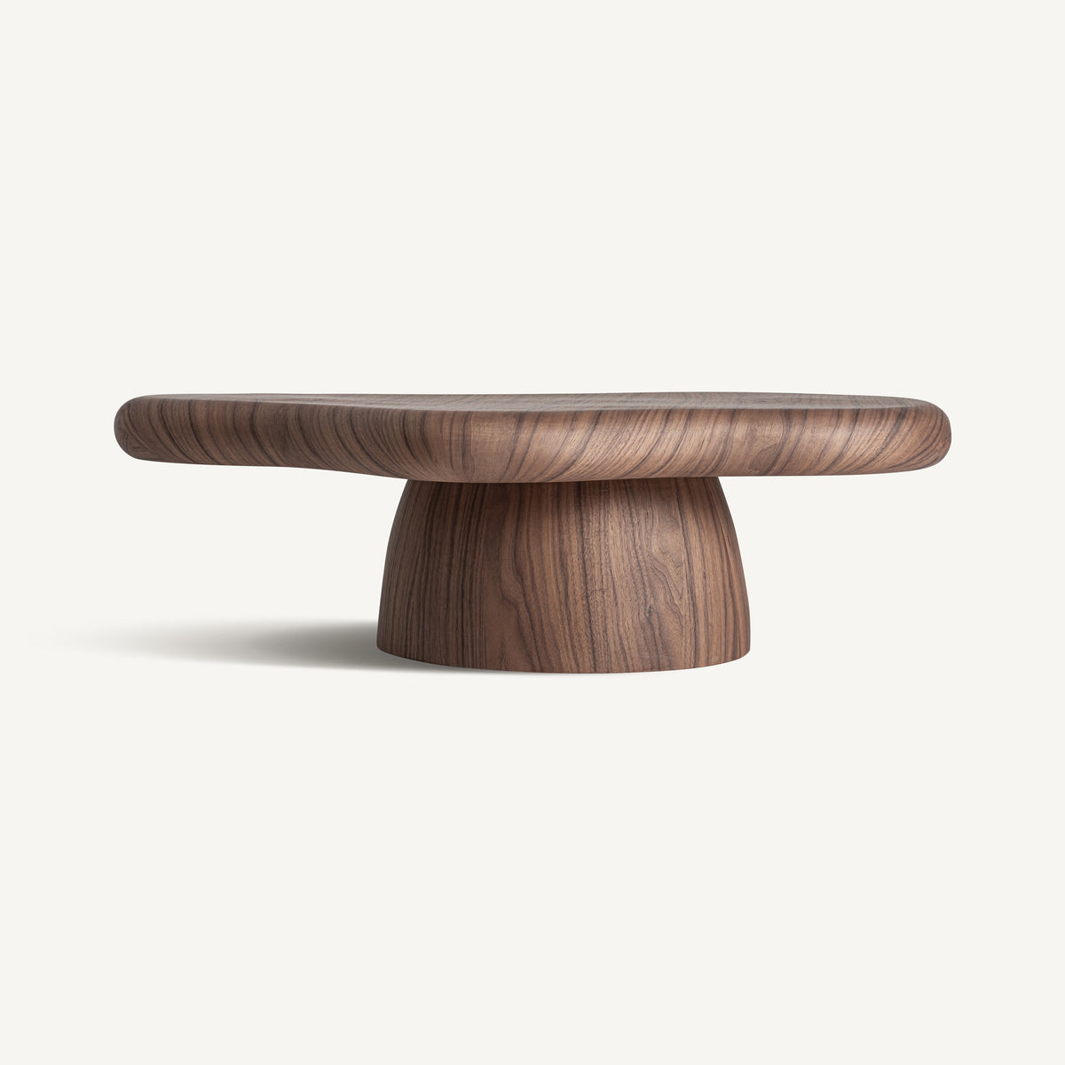 Mesa de centro de nogal y fibra de vidrio Korbous