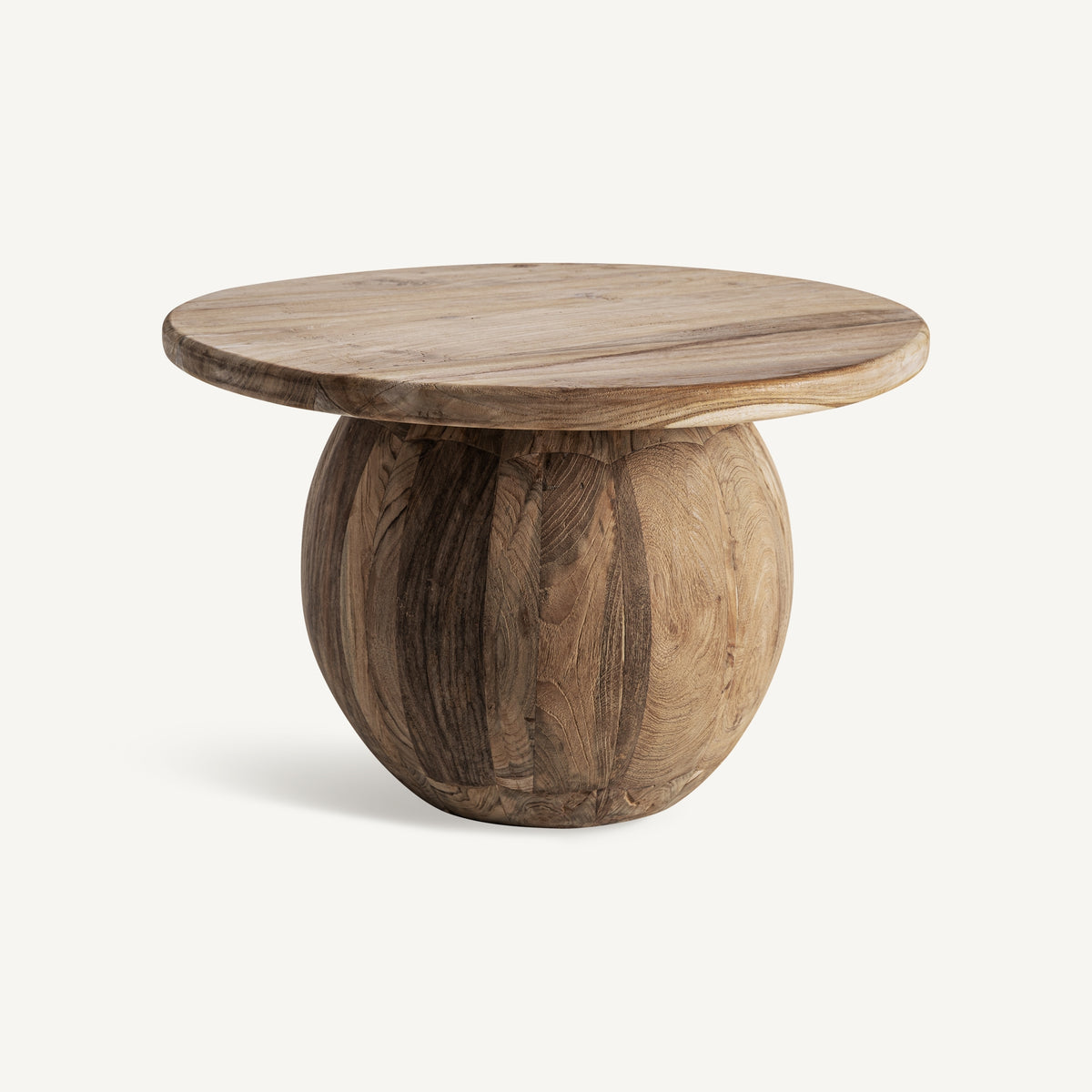 Mesa de centro de teca reciclada Furore Ø70 cm