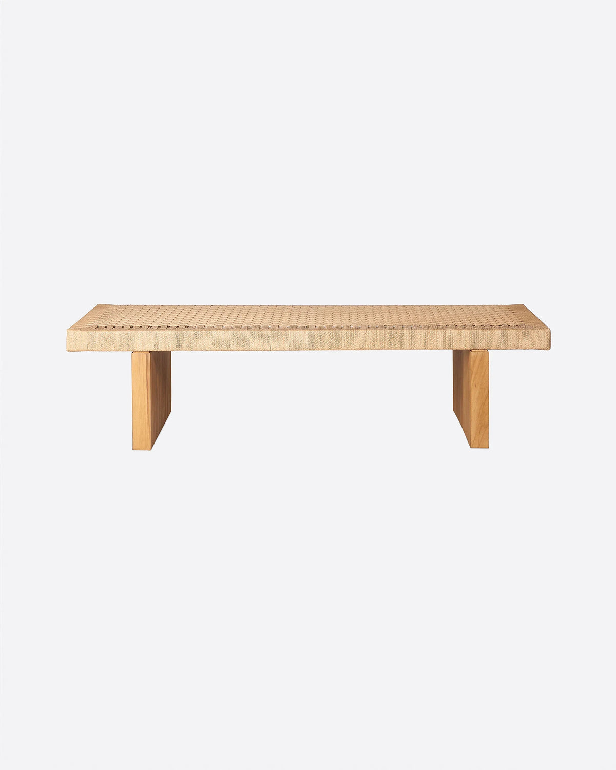 Mesa de centro de teca reciclada y cuerda de papel Cora