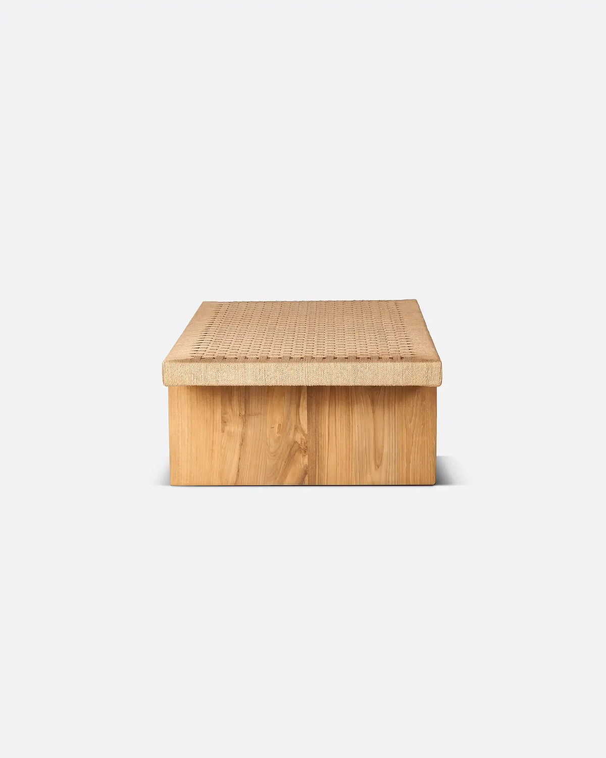 Mesa de centro de teca reciclada y cuerda de papel Cora