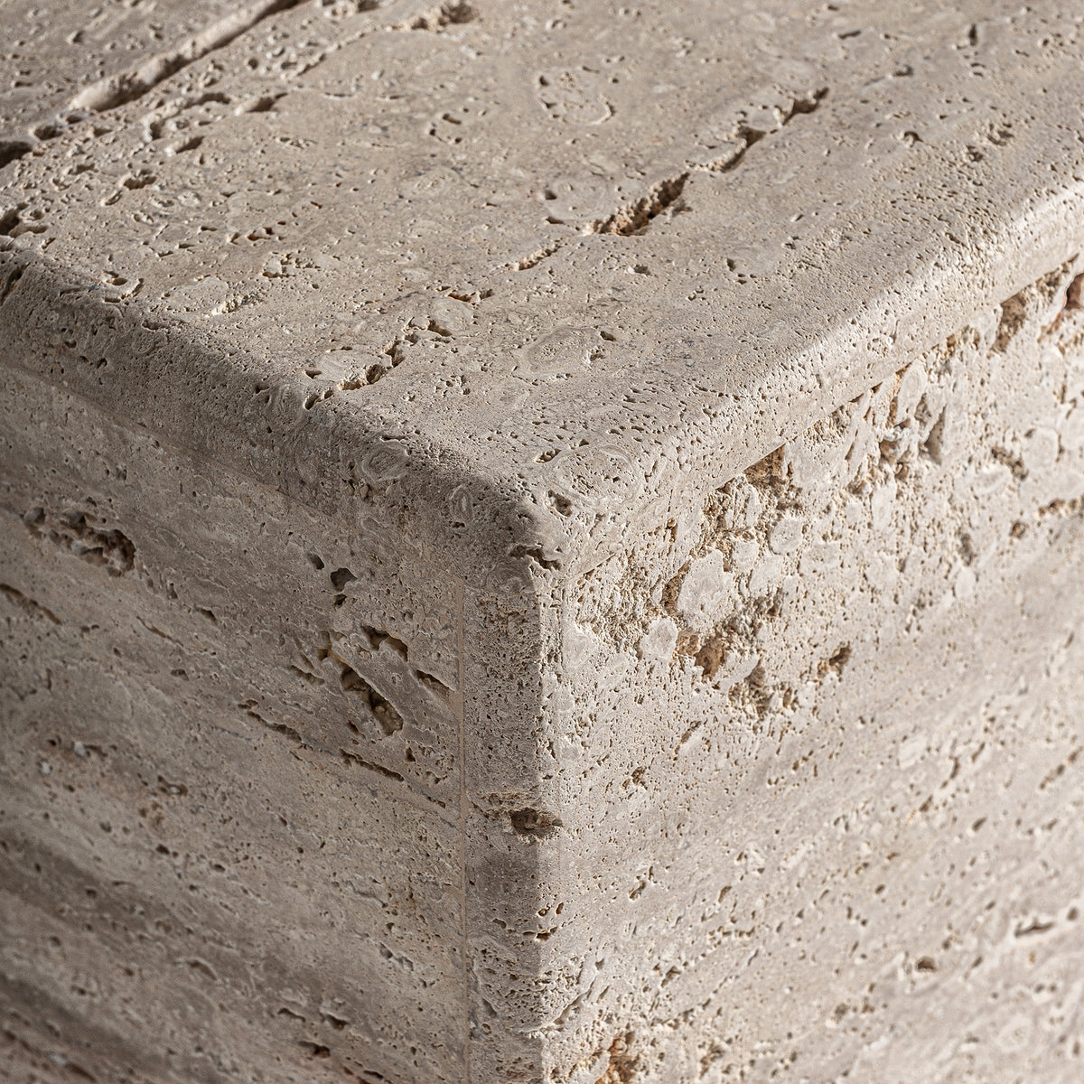 Mesa de centro de travertino Favignana 45 cm