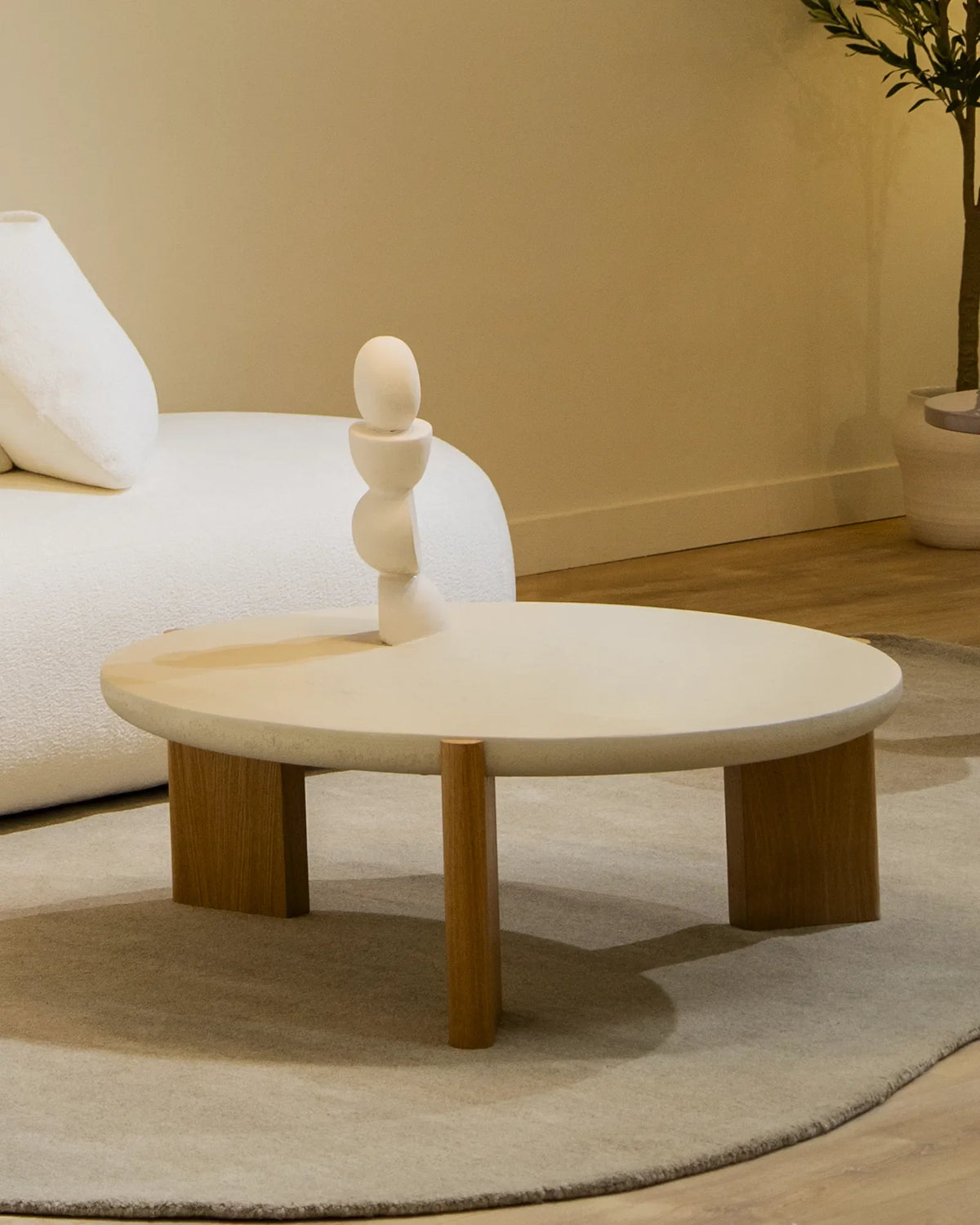 Mesa de Centro Nora Roble Ø100 cm