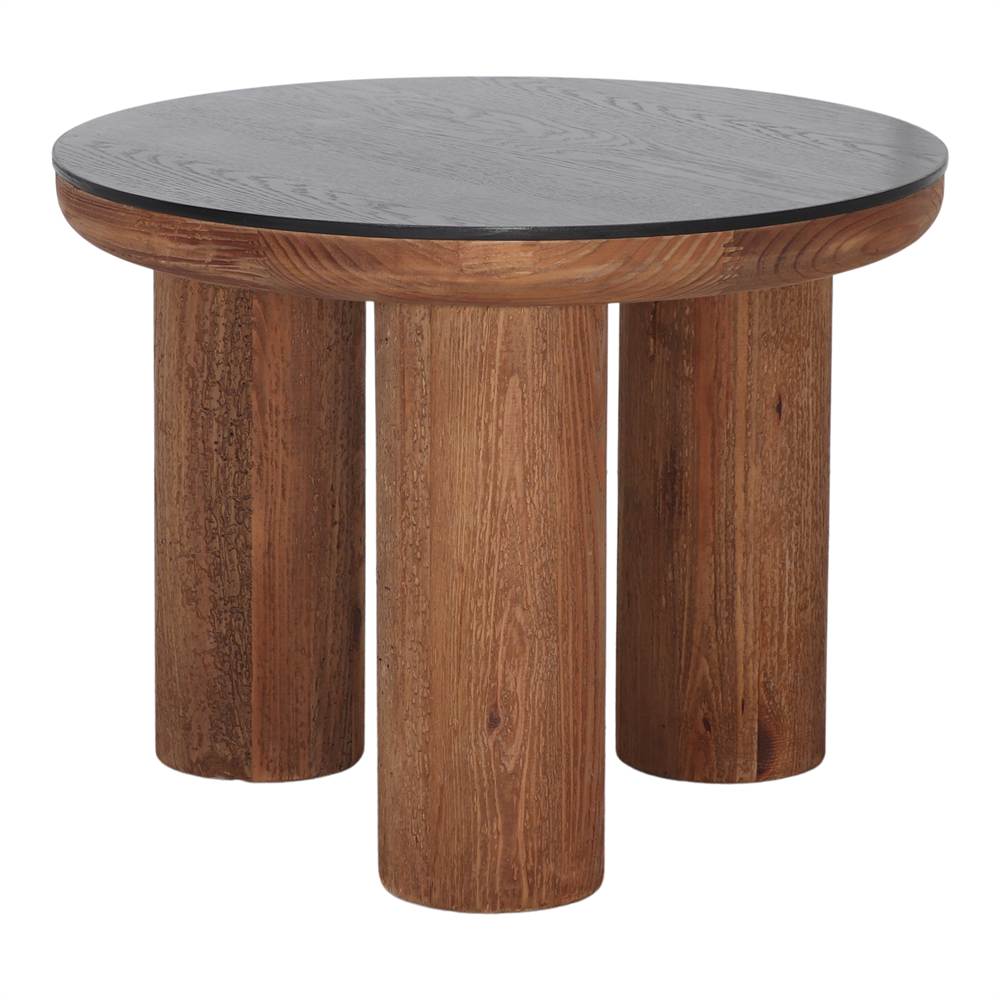 Mesa de centro redonda de madera reciclada Stella