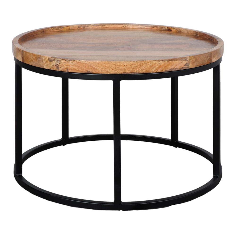 Mesa de centro redonda de mango Isidro