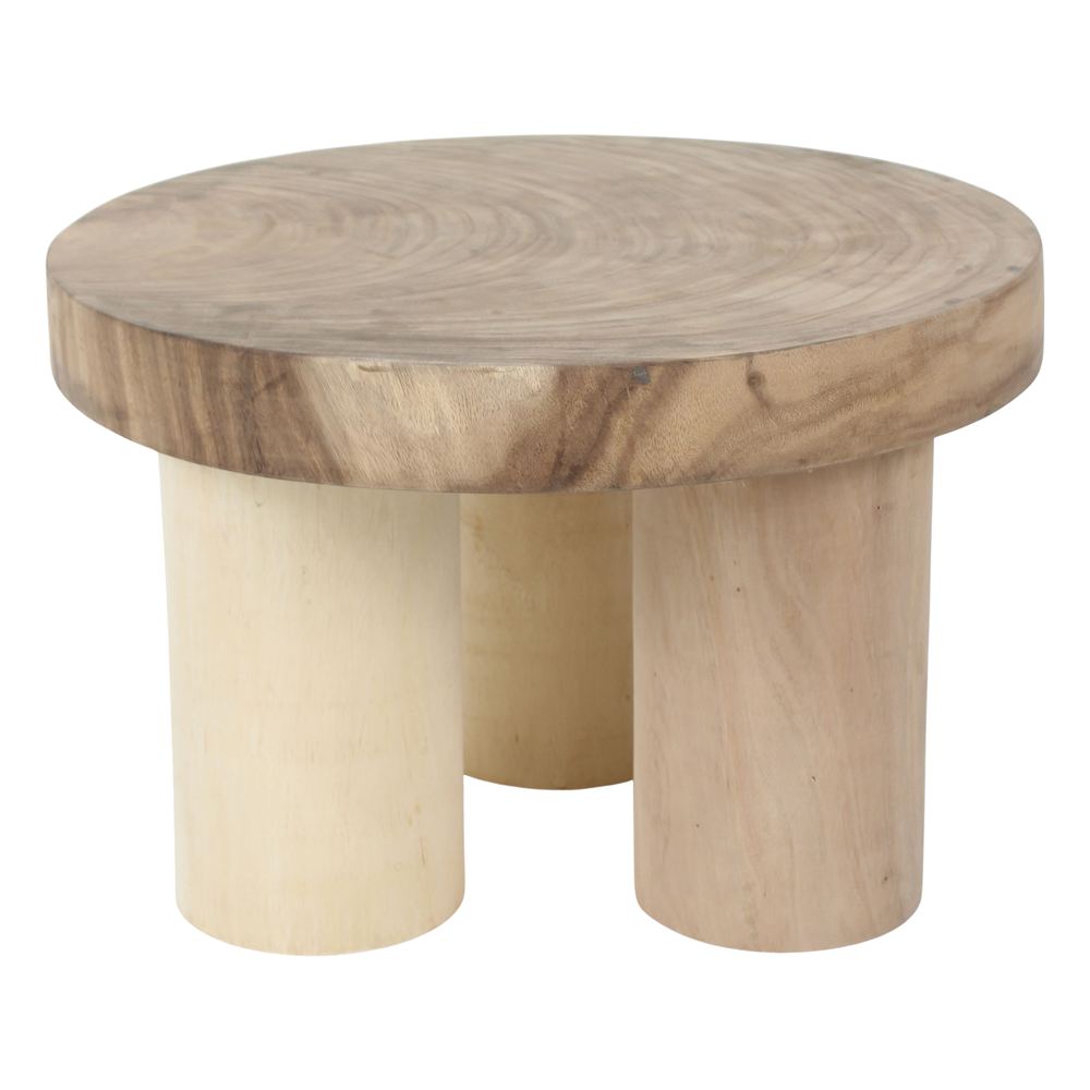 Mesa de centro redonda de trembesi Gaetano