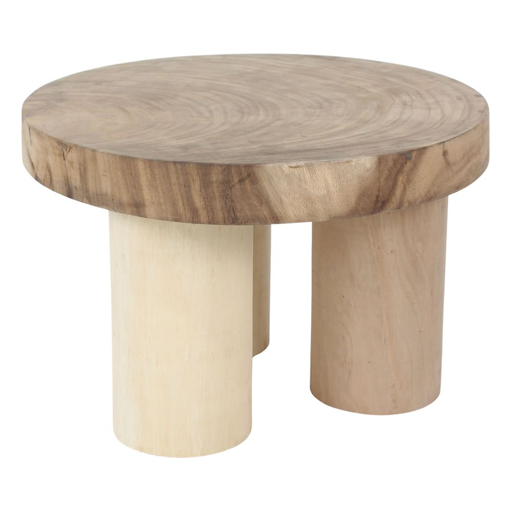 Mesa de centro redonda de trembesi Gaetano