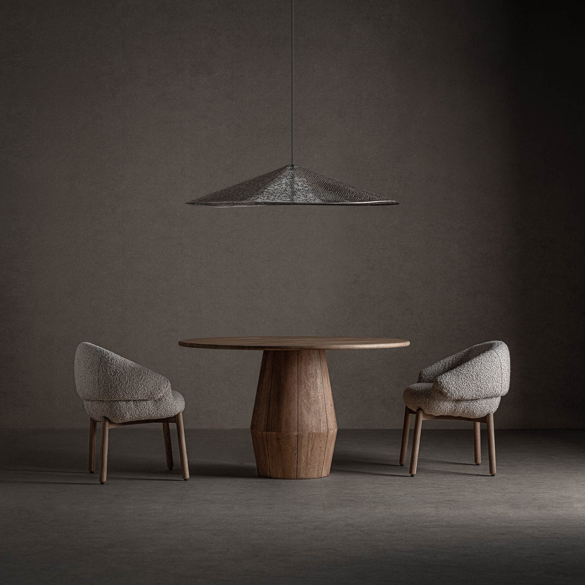 Mesa de comedor de madera de mango Mojácar 130 x 130 cm