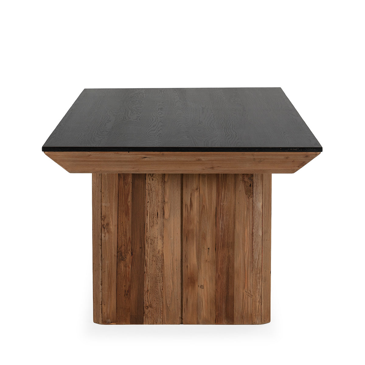 Mesa de comedor de madera de pino recuperado y roble Legnano